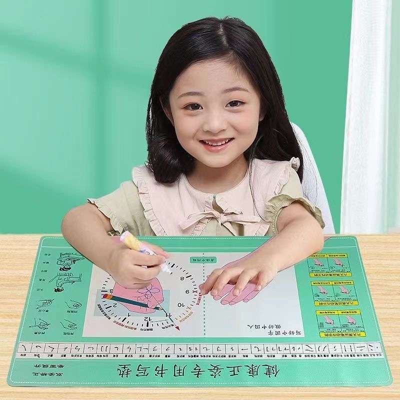 正姿写字桌垫纠正勾手腕新款钟表盘书法执笔姿势纠正握笔运笔