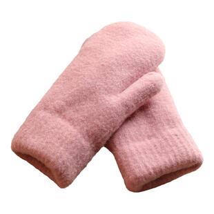 请回答1988同款德善手套保暖防寒骑行秋冬连指兔毛粉色送女男朋友