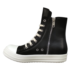 ro高帮复古奶香厚底板鞋女系带增高运动休闲鞋加绒短靴潮