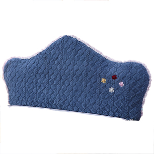 定制弧形u型半圆老式木床皮床头罩凹凸不规则全包万能防尘罩新款