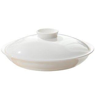 盘子家用2025新款骨瓷带盖和合器保温深盘圆形菜盘高颜值的餐具