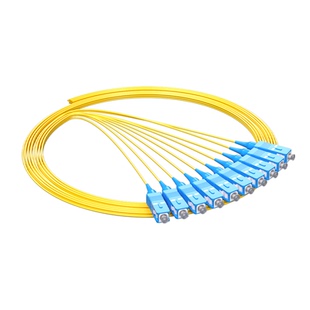 电信级LC单头尾纤单模尾纤黄色0.9尾纤lc束装FC单头跳线束状尾纤光纤跳线SC/FC/LC/ST单头10条一包