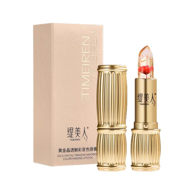 緹美人變色唇膏口紅果凍防干裂滋潤不易沾杯不易掉色唇膏媞美人