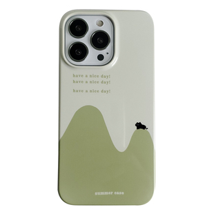 小众ins绿色春天13mini适用苹果15promax菲林手机硬壳ihone14半包12xrmax小清新13pro菲林软壳78plus小猫咪xs