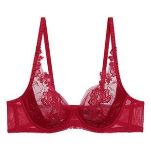 兰卡文挚爱时刻4/4薄杯文胸蕾丝性感红色婚礼约会轻奢战衣LC13YR1