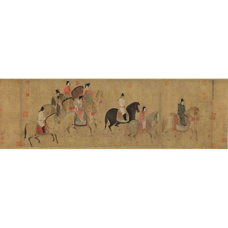 赵佶虢国夫人游春图字帖复制品