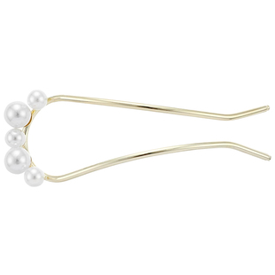 发梳插梳高级感U型珍珠发夹盘发发簪女后脑勺发钗簪子新中式头饰
