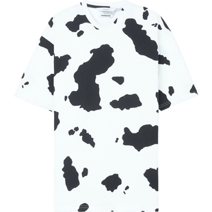 【折扣】Pushbutton 春夏男女同款印花棉质平纹布T恤