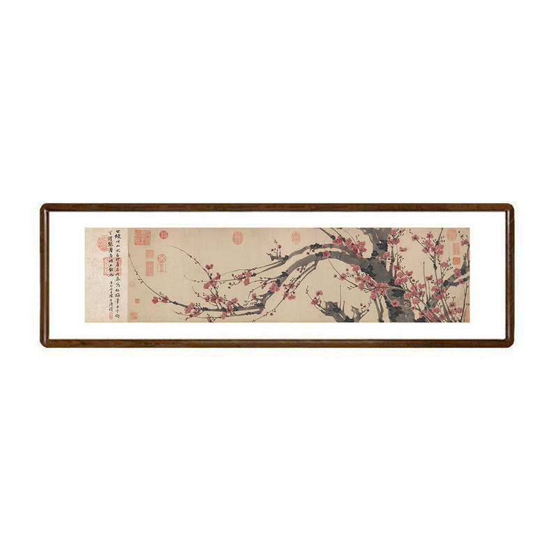 梅花新中式客厅背景墙装饰画