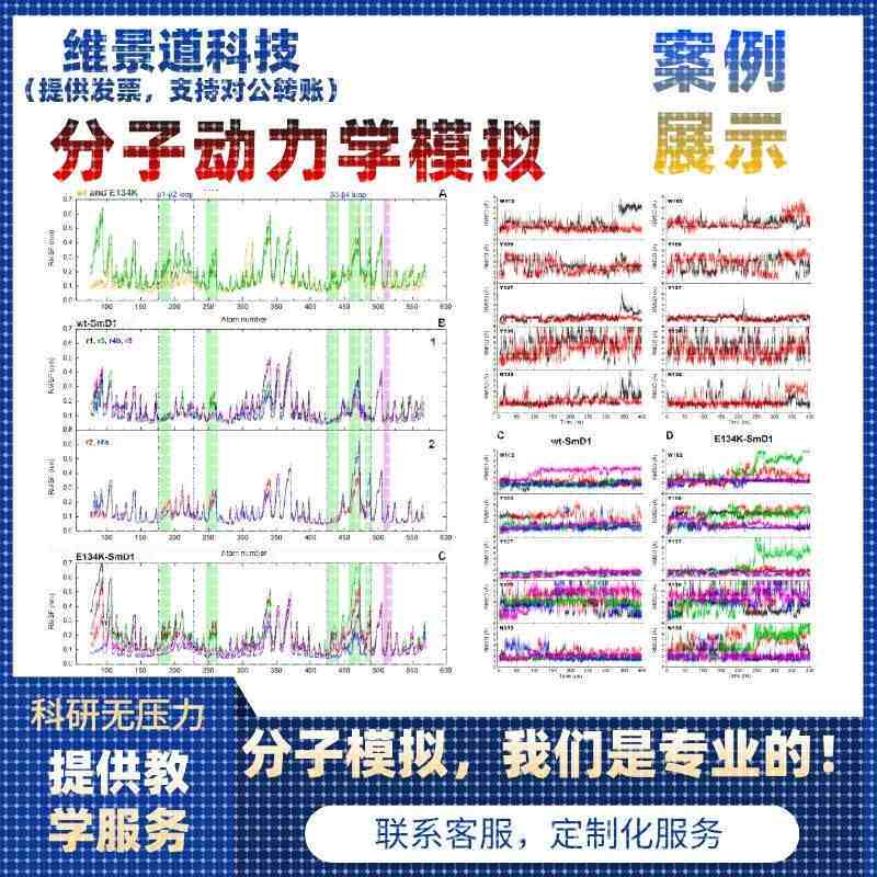 分子动力学模拟/分子对接/MM_Gbsa/pbsa计算/能量优化/作图分析