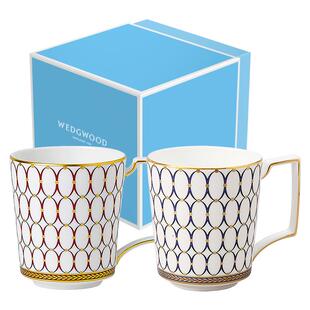 【自营】WEDGWOOD威基伍德金粉年华马克杯骨瓷杯水杯情人节礼物