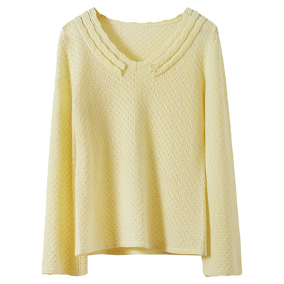 NancyCavally层次感花边针织毛衣