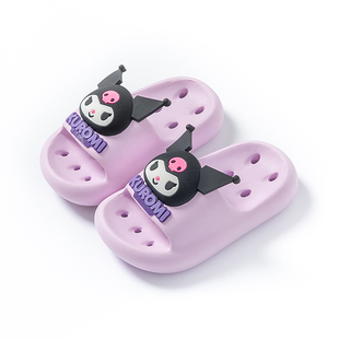 新款库洛米儿童拖鞋洗澡室内浴室女童凉拖鞋美乐蒂夏季防滑沙滩鞋