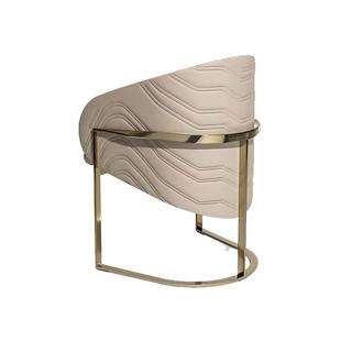 意大利轻奢真皮餐椅卧室高级化妆凳现代简约设计师个性客厅休闲椅