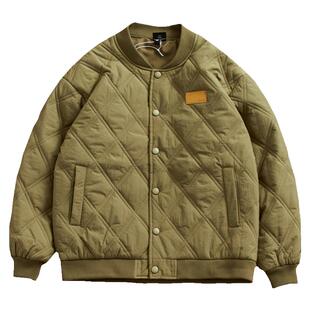 美式复古M65棉服内胆男士秋冬棒球领绗缝夹棉保暖外套上衣棉衣潮