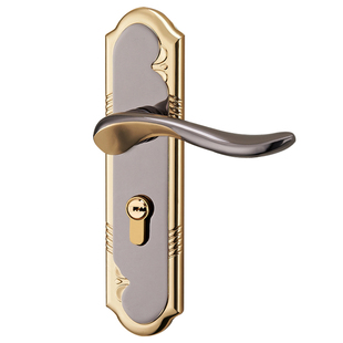 小50钢木门实木门门锁室内卧室房间双舌锁家用锁具简约把手执手锁