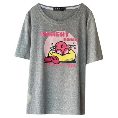 大码女装2024年胖mm显瘦春季夏季遮肉减龄基础半袖t恤上衣短袖