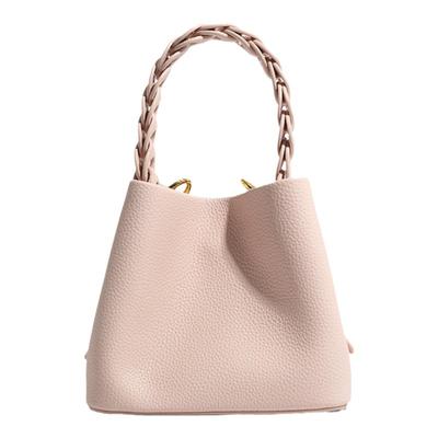 小众设计编织手提水桶包包