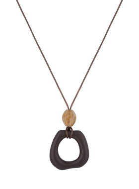 不规则圆环镂空长款项链女毛衣链