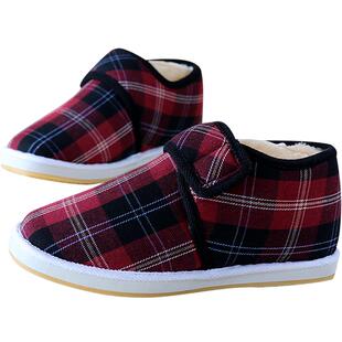 汪源秋冬棉鞋女居家透气女加绒保暖鞋冬天防滑牛筋底布棉鞋中老年