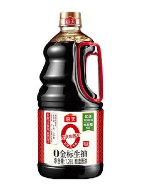 海天纯金标生抽1.28L0添加酱油