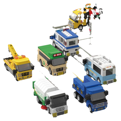 儿童汽车积木拼装玩具男生日礼物