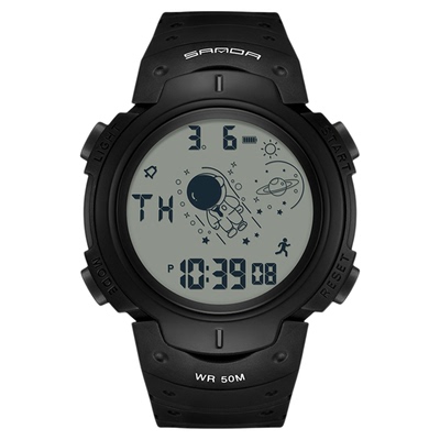 三达电子手表新品太空人表盘防水