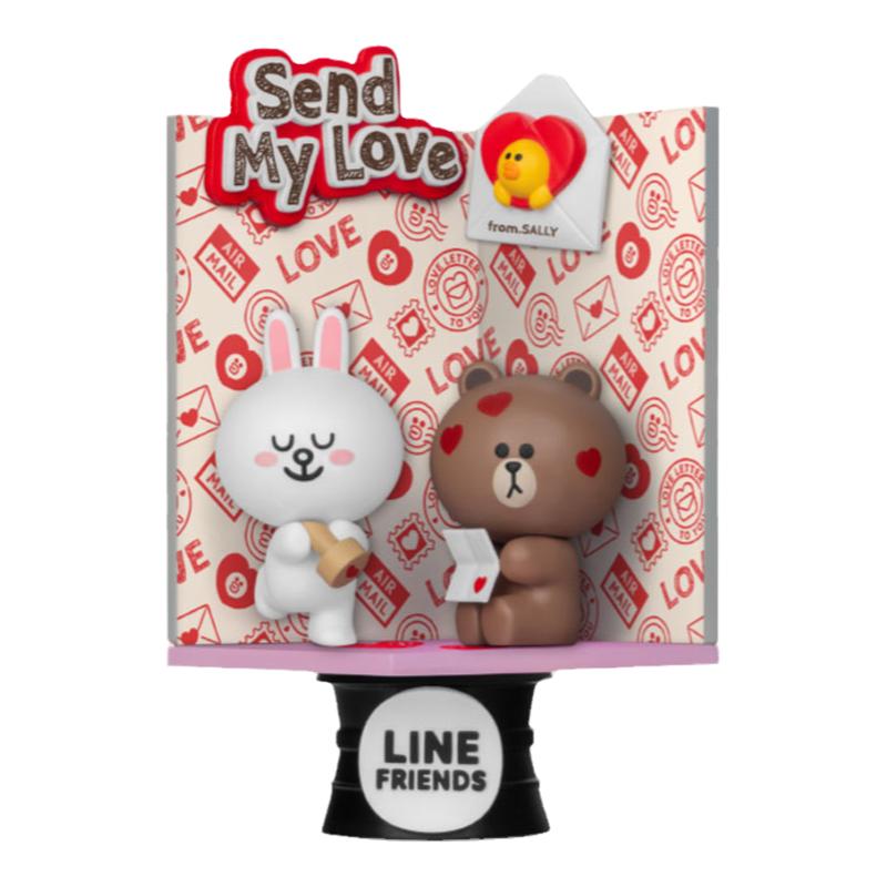 野兽王国 LINE FRIENDS 布朗熊可妮兔场景手办摆件周边潮玩礼物