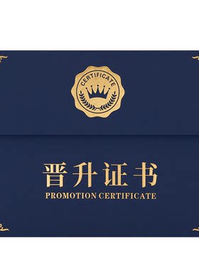 晋升证书封面烫金订制作定做logo