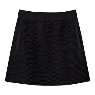 GOLF/高尔夫秋冬裙子女高腰显瘦a字短裙女黑白色休闲时尚半身裙女