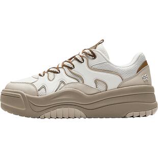 安踏波浪鞋丨厚底增高板鞋女春季潮流面包鞋百搭软底舒适运动鞋子