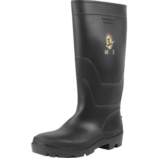 盾王高筒PVC劳保靴钢头防砸防刺穿工作鞋耐油防水油田靴矿工靴