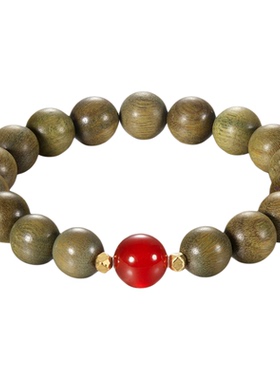 DH7绿檀红玛瑙手链女款轻奢小众