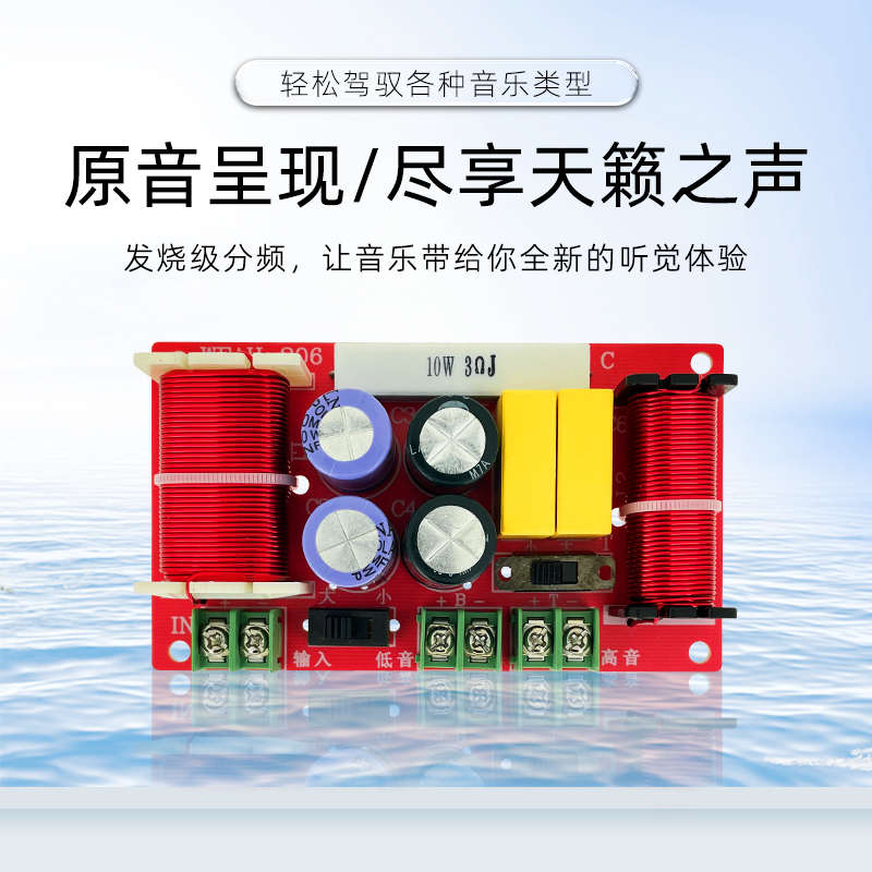 分频器书架音箱高低二分频HiFi高保真音响改装发烧频点可调分音器