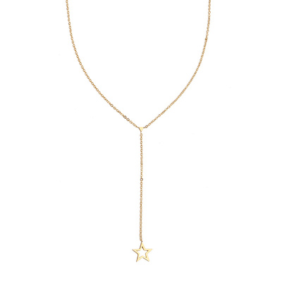 18k包金小星星字形不褪色项链