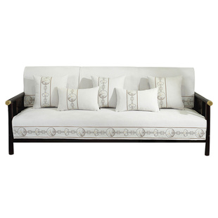 新中式国潮沙发垫2026实木红木雪尼尔防滑盖布垫子高档现代坐垫