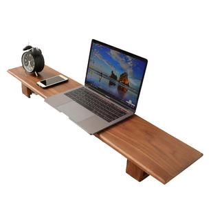 樱5特级黑胡桃木收纳架电脑显示器增高架子办公室桌面美学置物架