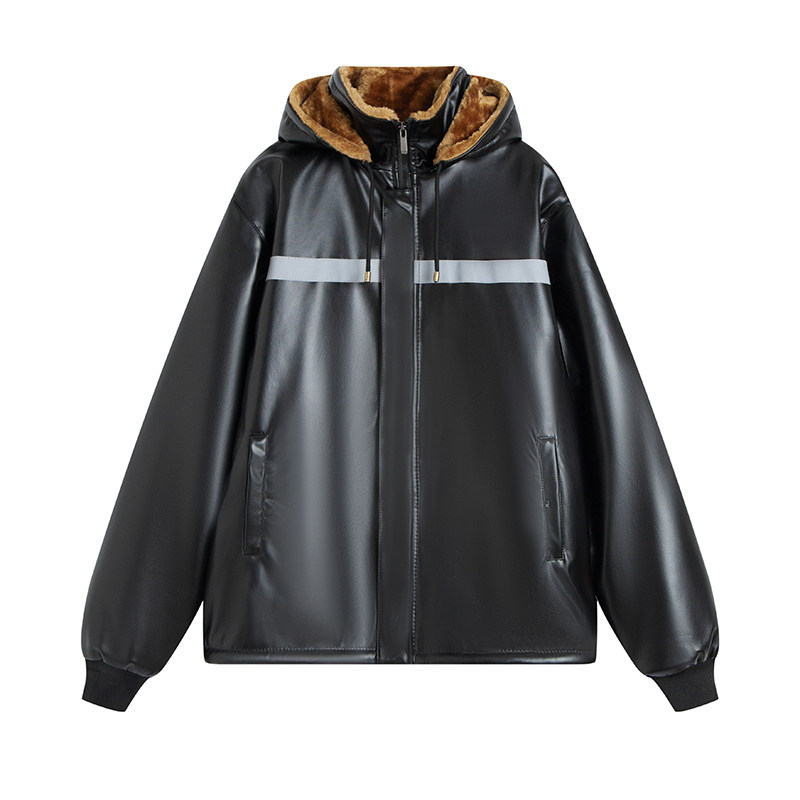 骑手代驾皮衣皮裤防寒工作服套装
