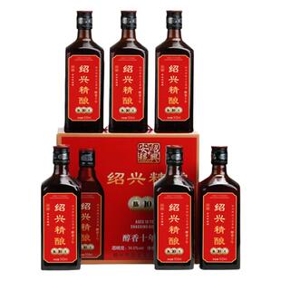 绍兴精酿黄酒 醇香十年花雕酒纯正老酒糯米酒500mlx6瓶装整箱礼盒