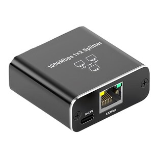 网络分线器一分二同时上网千兆交换机网络电脑笔记本路由器机顶盒分线器转换器转接头宽带RJ45网口一分二三四