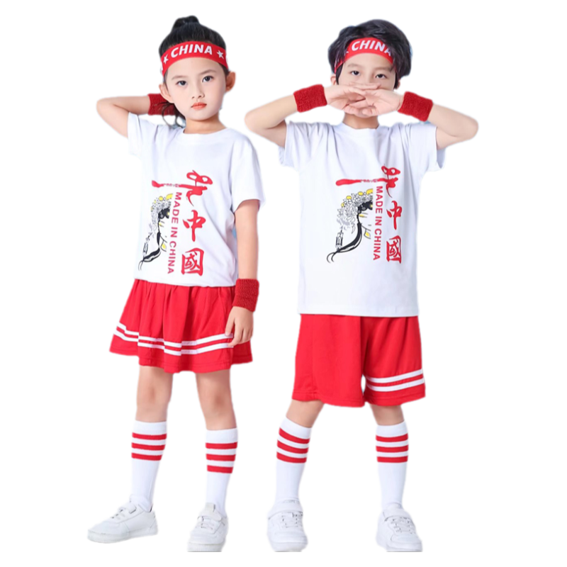 儿童篮球服套装男童球衣定制小学生幼儿园六一表演啦啦队裙裤短袖