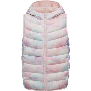 波司登童装秋冬新品儿童轻薄羽绒背心马甲男女童连帽冬T40135510