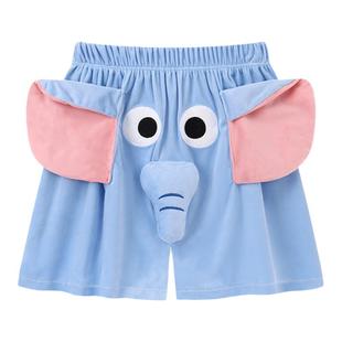 WALKING 可爱大象鼻子小飞象短裤男情侣休闲飞天丑鱼搞怪卡通裤子