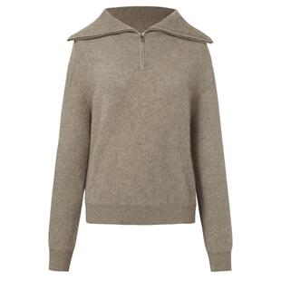 歌莉娅冬季新品温暖羊绒拉毛毛衣慵懒小香纯色套头衫女1BDL5J280