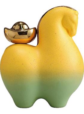 新中式马上有钱家居客厅装饰摆件