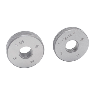 哈量直管螺纹环规英制圆柱管螺纹通止规55度非密封G1/4 3/8 1/2