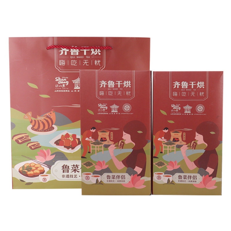 山东特产齐鲁干烘莱芜老干烘茶叶大叶茶900g礼盒装2026半发酵黄茶