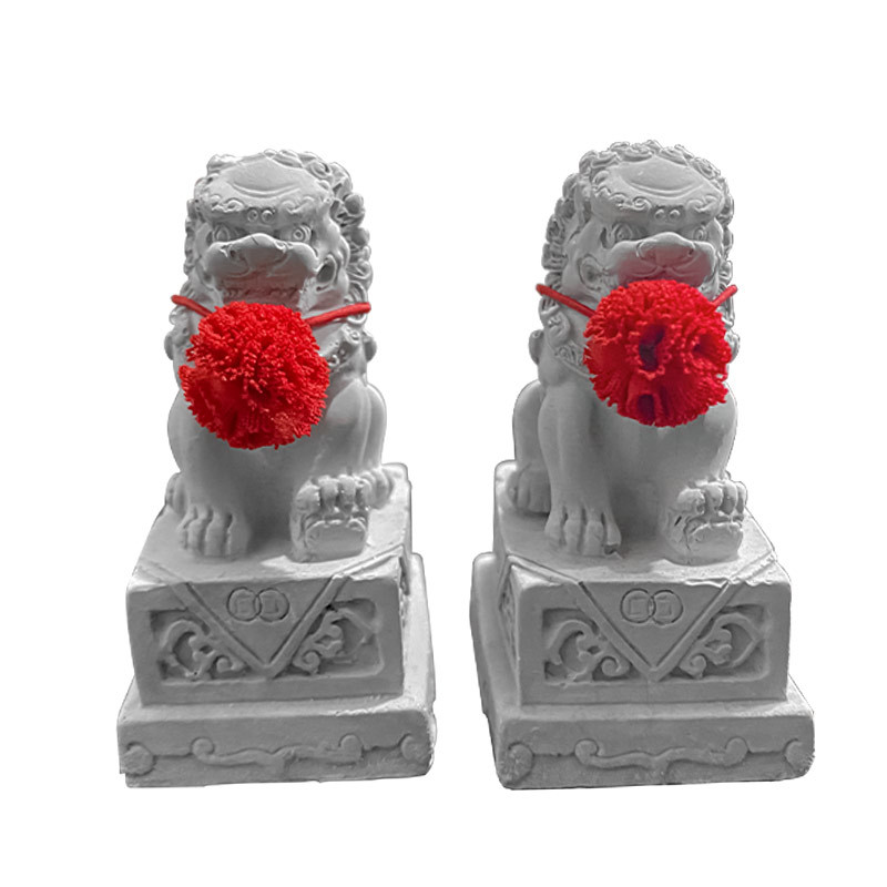 可爱镇宅石狮子摆件新年装饰品