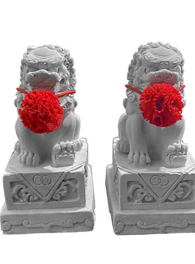 可爱镇宅石狮子摆件新年装饰品