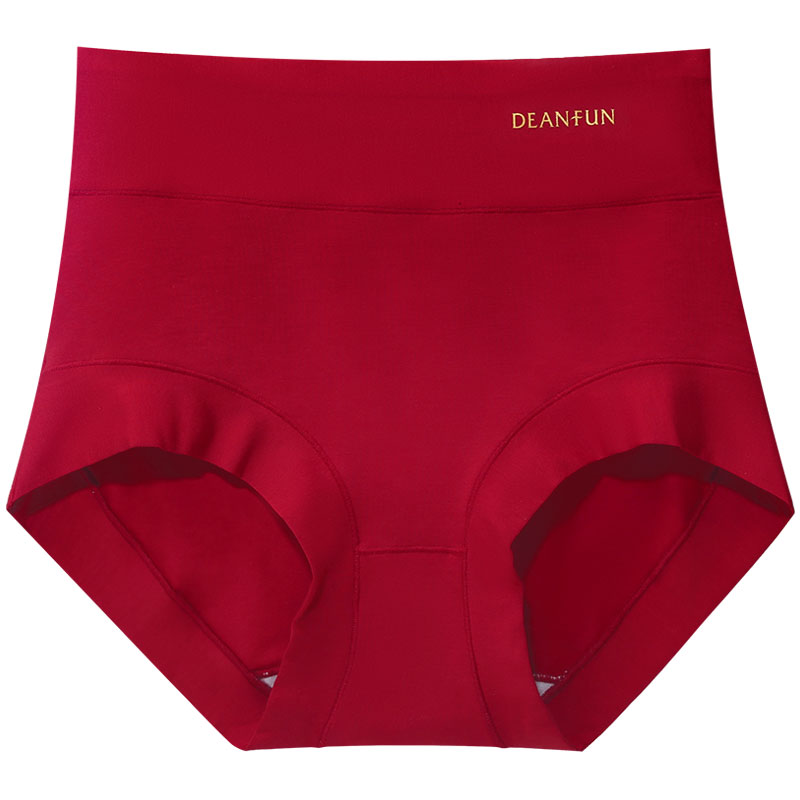 蝶安芬鸿运高腰内裤女大红色本命年5A抑菌全棉裆莫代尔棉蕾丝短裤